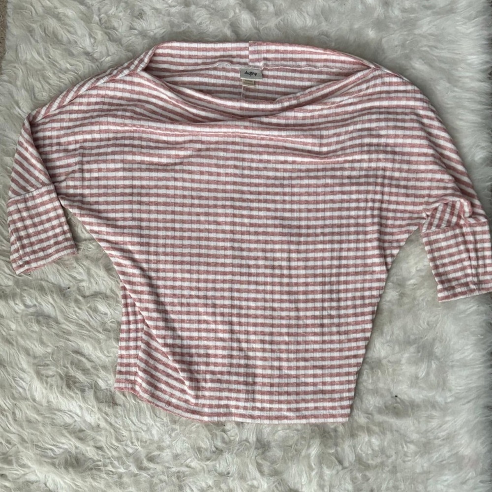 Loft Pink Striped Top
